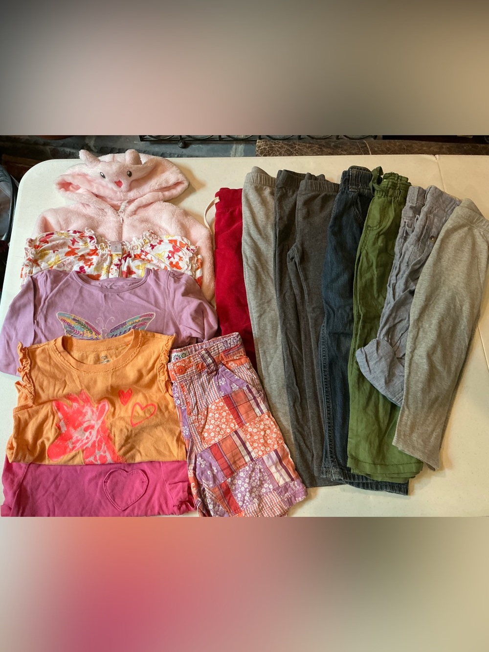 Lot of 14 Girls Size 4-5 GAP, Lands End, Old Navy Pants Shirts, jacket